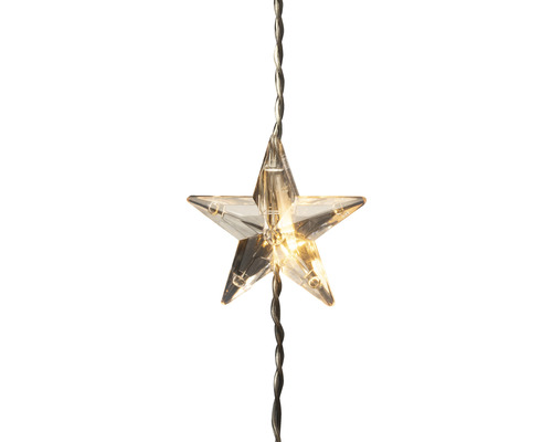 Stervormige lichtketting met warm witte LEDs