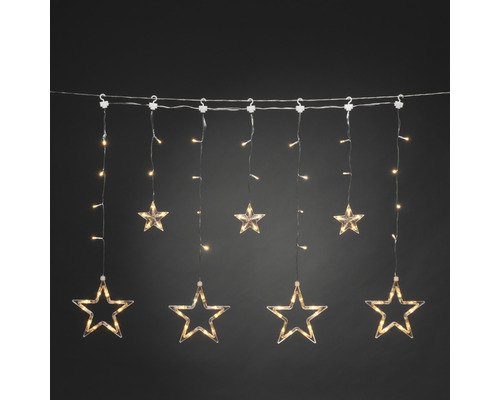 KONSTSMIDE Kerstverlichting LED lichtsnoer ster 77 lampjes extra warmwit 90 x 67 cm Sterrenlichtsnoer met acht hangende sterren