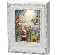 Decoratieve sneeuwpoplijst met kerstman-, herten- en bosmotieven voor een feestelijke sfeer