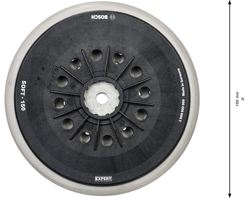 BOSCH Expert steunpad voor Bosch excentrische schuurmachines Ø 150 mm soft Bosch schuurzool zacht 150 millimeter