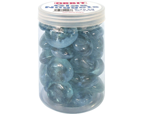 Orbit glasnuggets in een plastic container