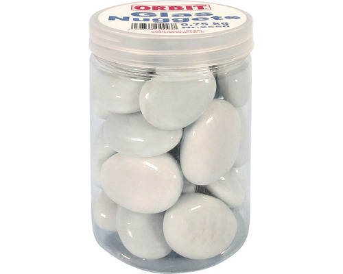 Glazen nuggets in een doorzichtige pot, 0,75 kilogram