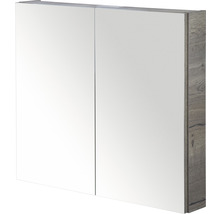 Spiegelkast met twee deuren en houtlook