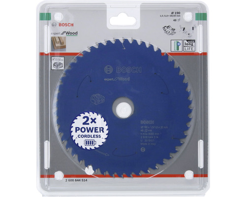 Bosch Expert Wood cirkelzaagblad, diameter 190 millimeter