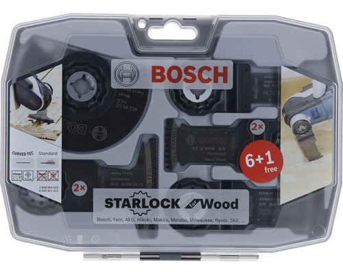 Bosch Starlock houtzaagblad set in transparante verpakking