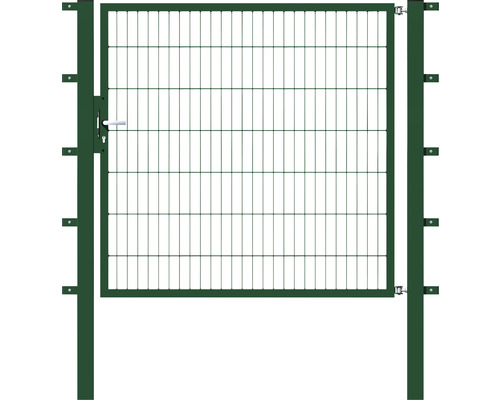 ALBERTS Enkele poort Flexo 150 x 140 cm 6/5/6 incl. palen 8 x 8 cm mosgroen Tuinpoort van draadgaas met twee palen