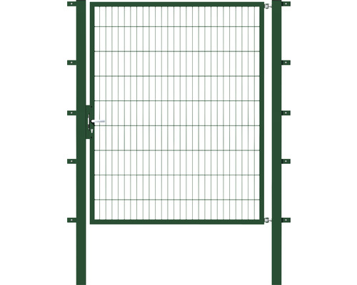 ALBERTS Enkele poort Flexo 150 x 180 cm 6/5/6 incl. palen 8 x 8 cm mosgroen Tuinpoort met draadgaasvulling en palen