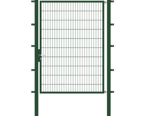 ALBERTS Enkele poort Flexo 150 x 200 cm 6/5/6 incl. palen 8 x 8 cm mosgroen Tuinpoort van draadgaas met frame en palen