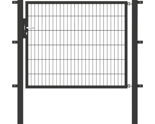ALBERTS Enkele poort Flexo 150 x 120 cm 6/5/6 incl. palen 8 x 8 cm antraciet Tuinpoort met gaas en palen