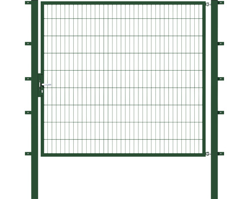 ALBERTS Enkele poort Flexo 200 x 180 cm 6/5/6 incl. palen 8 x 8 cm mosgroen Tuinpoort met gaasvulling
