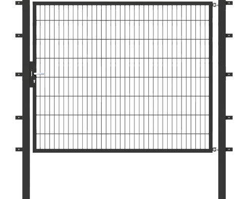 ALBERTS Enkele poort Flexo 200 x 160 cm 6/5/6 incl. palen 8 x 8 cm antraciet Tuinpoort met gaasvulling en frame