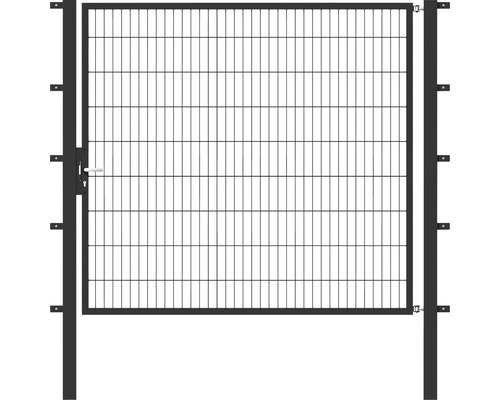 ALBERTS Enkele poort Flexo 200 x 180 cm 6/5/6 incl. palen 8 x 8 cm antraciet Afzonderlijke tuinpoort van metalen raster