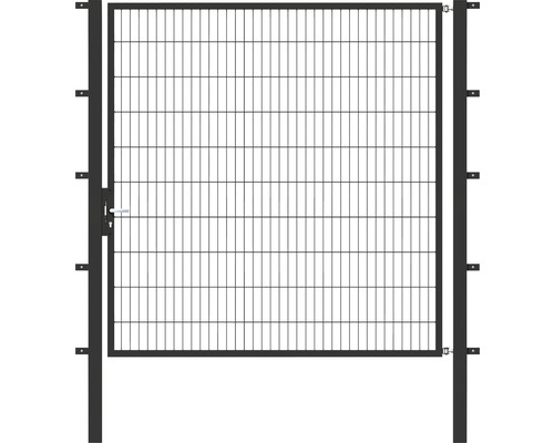 ALBERTS Enkele poort Flexo 200 x 200 cm 6/5/6 incl. palen 8 x 8 cm antraciet Gaashekdeur met frame en palen