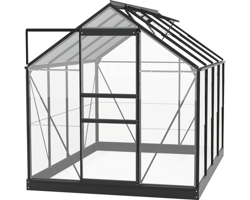 Kas met open deur en raam