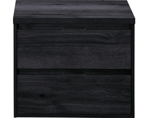 SANOX Badkamermeubelset Porto met wastafelblad 58x70,2x50 cm black oak