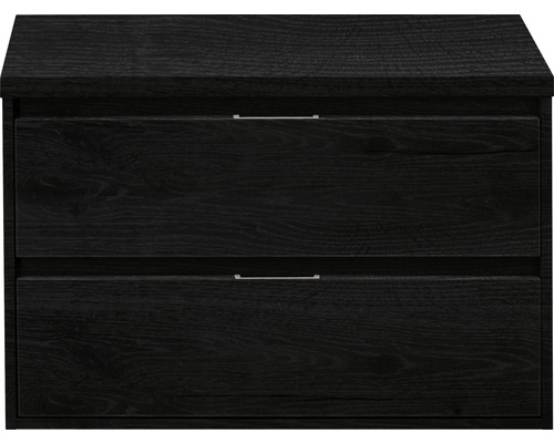 SANOX Badkamermeubelset Porto met wastafelblad 58x90,2x50 cm black oak