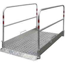 Aluminium hellingbaan met leuning voor veilige toegang