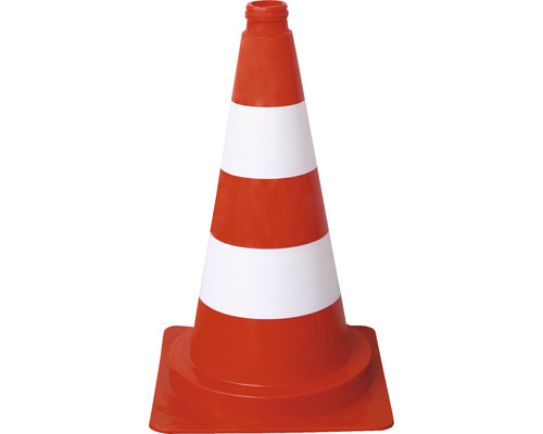 Verkeerskegel met witte strepen