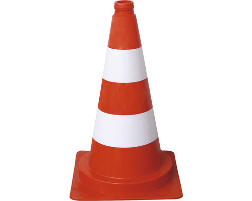 Verkeerskegel met witte strepen