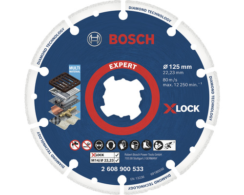 BOSCH Diamantmetaalschijf X-Lock Expert MultiMaterial Ø 125 mm