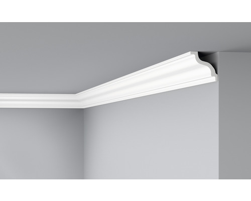 DECOFLAIR Sierlijst plafond Profipack D9 7x7x200 cm 6 stuks Kamerplafond met witte sierlijst
