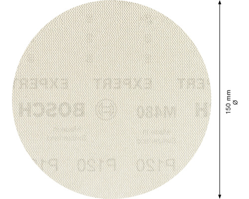 Schuurpapier, ronde schuurpad, korrel P180, diameter 150 mm