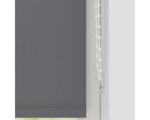 Grijs rolgordijn met bedieningsketting voor raamdecoratie
