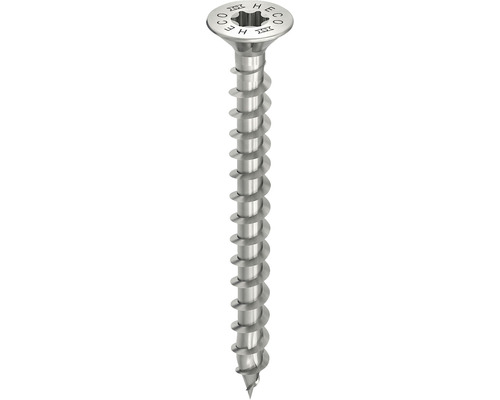 HECO Topix-Plus Universele schroef 4,0x30 mm platverzonken kop met freesholtes Torx T20 voldraad RVS A2, 200 stuks