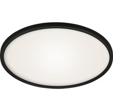 Ovale plafondlamp met zwarte rand