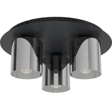 Plafondlamp met drie lichtpunten en cilindervormige kappen