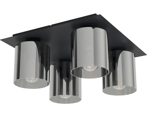 Plafondlamp met vier cilindrische lampenkappen