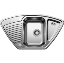 Hoekspoelbak van roestvrij staal met afdruipvlak