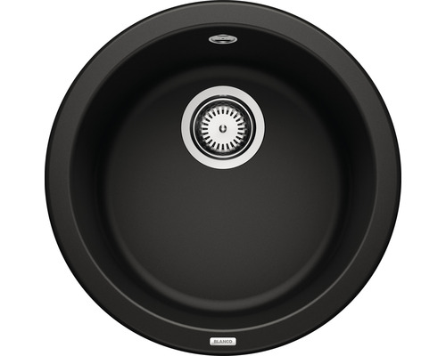 BLANCO Spoelbak Rondo zwart 45x45 cm Ronde stenen gootsteen