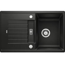 Zwarte gootsteen met afdruiprek