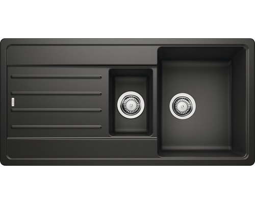 Spoelbak met afdruiprek en twee bakken