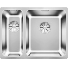 Spoelbak van roestvrij staal met twee bakken