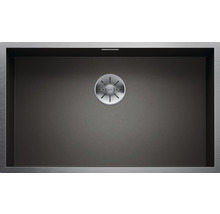 Spoelbak van Silgranit met roestvrijstalen frame