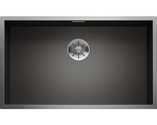 Spoelbak van Silgranit met roestvrijstalen frame