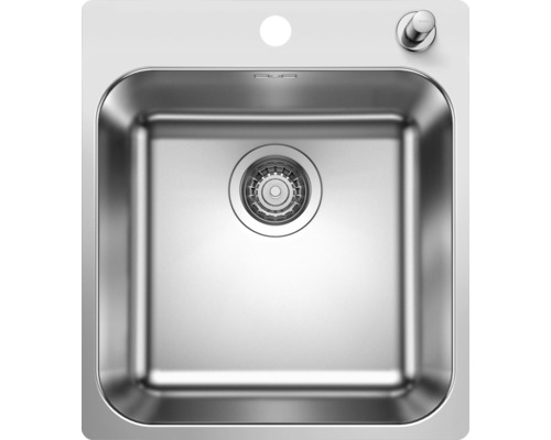 Spoelbak van roestvrij staal met zeefkorfplug