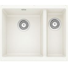 Spoelbak met twee bakken en afvoersysteem