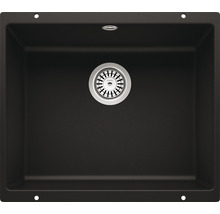 Zwarte spoelbak met afvoergarnituur