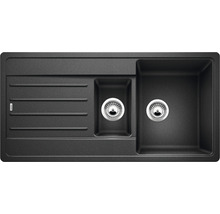 Spoelbak van steen met twee bakken en afdruiprek