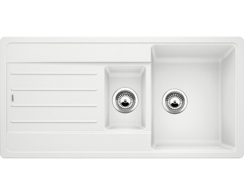 Spoelbak met afdruiprek en twee bakken