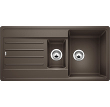 Spoelbak met afdruiprek en twee bassins