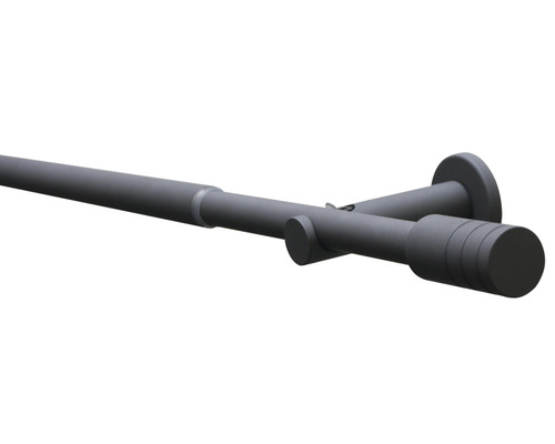 GARDINIA Elba gordijnroede uitschuifbaar steengrijs Ø 16/19 mm 120-210 cm