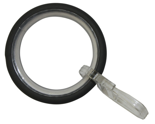 GARDINIA Elba gordijnringen met haken steengrijs Ø 16/19 mm 10 stuks