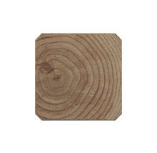 Houten paal van massief bouwhout met jaarringen