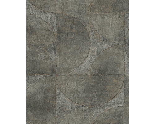 MARBURG Vliesbehang 32821 Vintage Deluxe grafisch grijs Behang met geometrisch halve cirkelpatroon