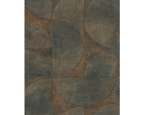 MARBURG Vliesbehang 32822 Vintage Deluxe grafisch koper Behang met geometrisch cirkelpatroon