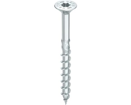 HECO Topix-Plus Universele schroef 6,0x260 mm platverzonken kop met freesholtes Torx T30 deeldraad blauw verzinkt, 100 stuks